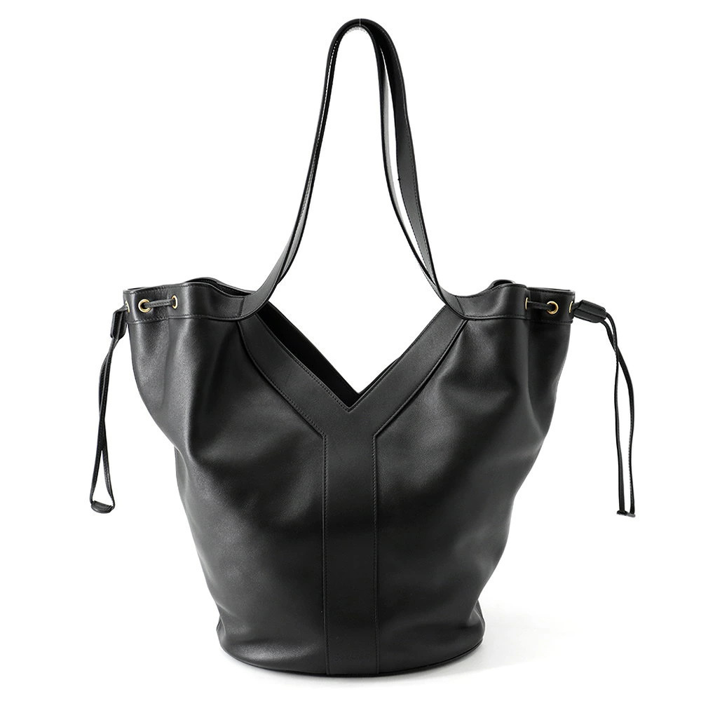 Saint Laurent Paris Tote Bag Y Hobo Calf Leather Black